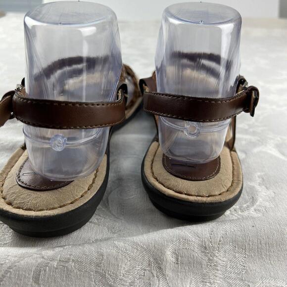 BOC Born Sandals Womens Size 8M Brown Leather Braided Strappy Thongs Adjustable - Picture 5 of 9